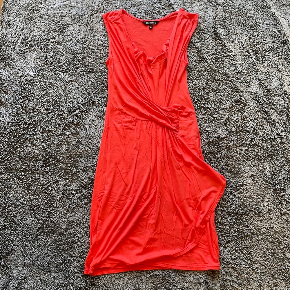 Express Tangerine Sleeveless Dress